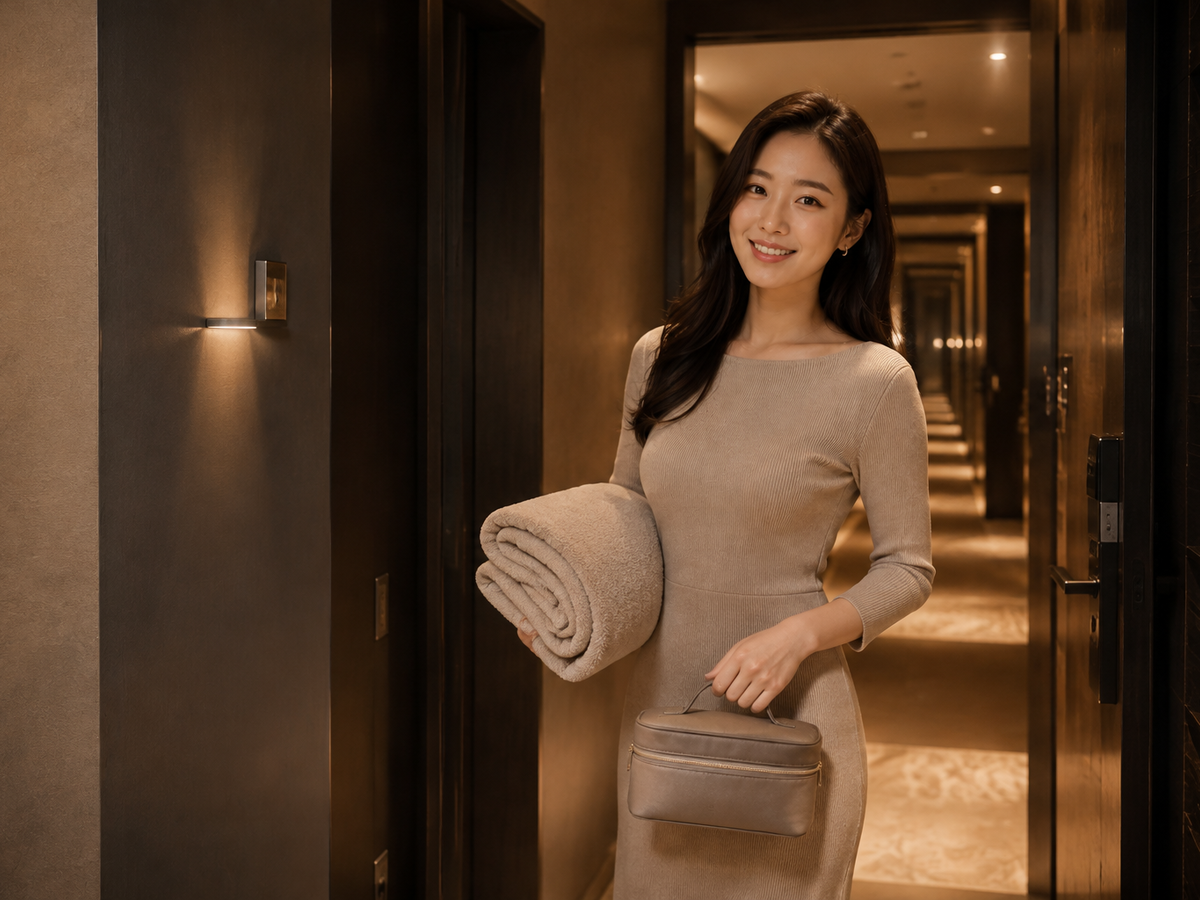 수원 팔달구 방문 홈케어 일정을 준비하는 젊은 성인 한국 여성 관리사